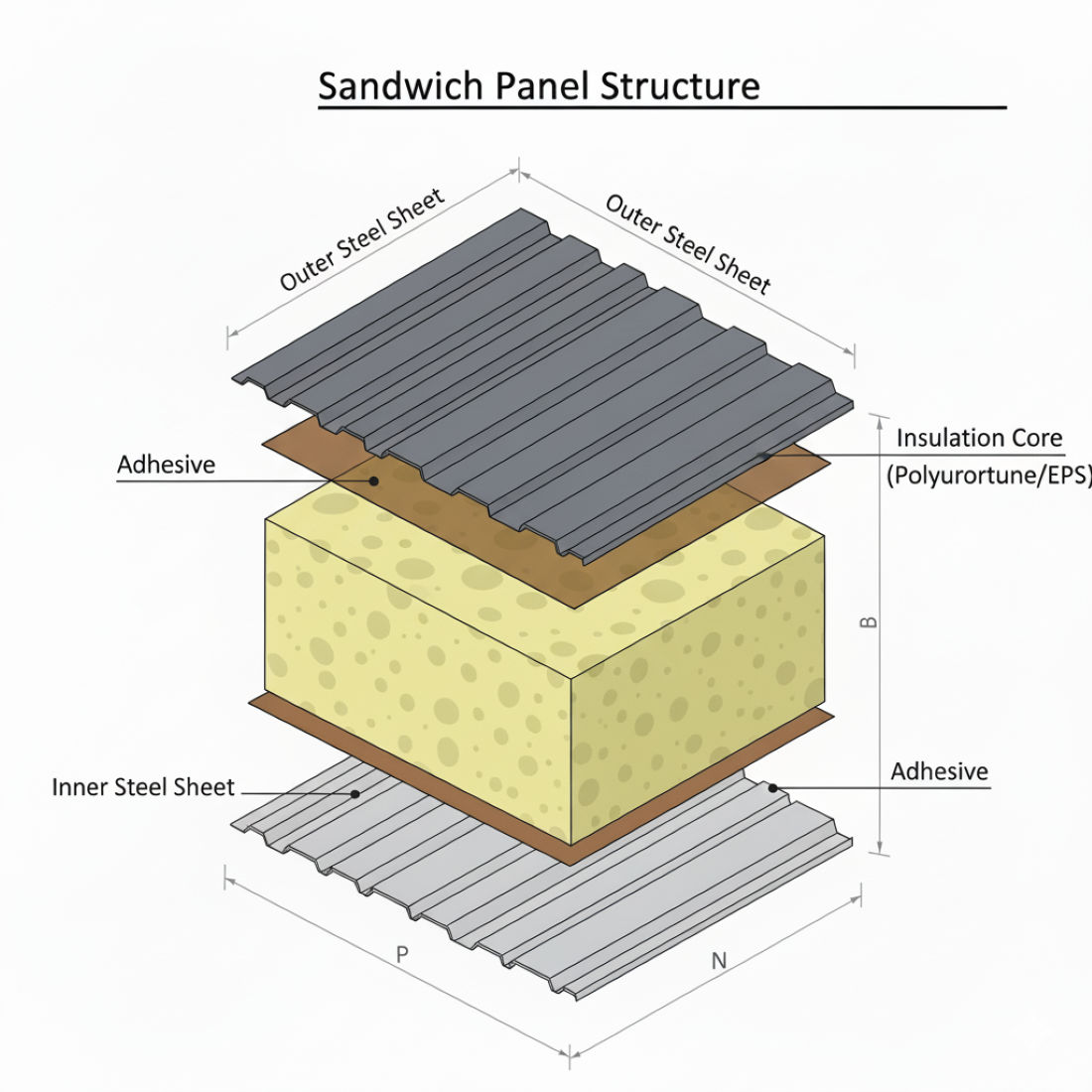 ساندویچ پانل چیست؟ + نقش آن در مهندسی سازه های پیش ساخته