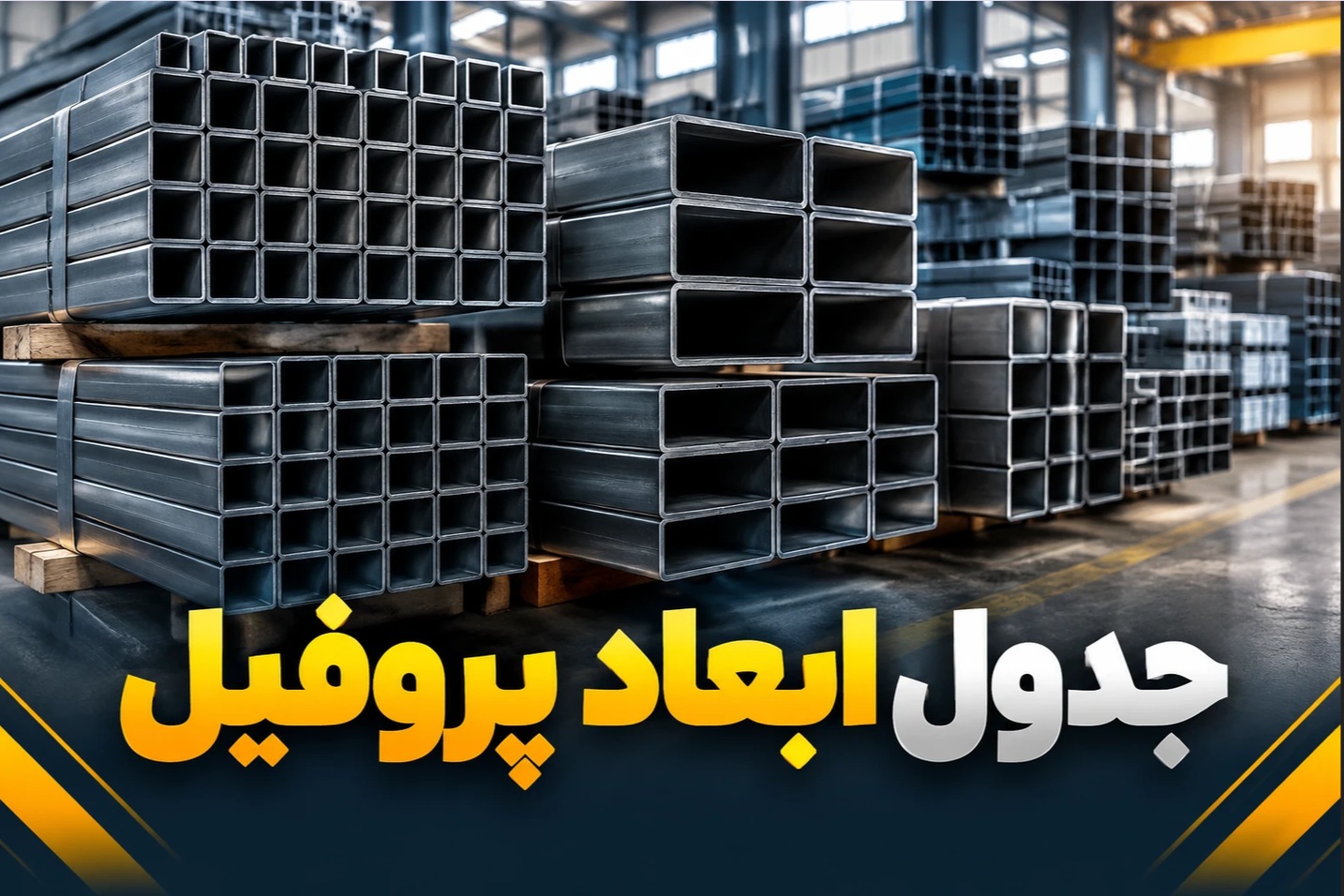 جدول ابعاد پروفیل مربعی و مستطیلی + مشخصات انواع قوطی سبک
