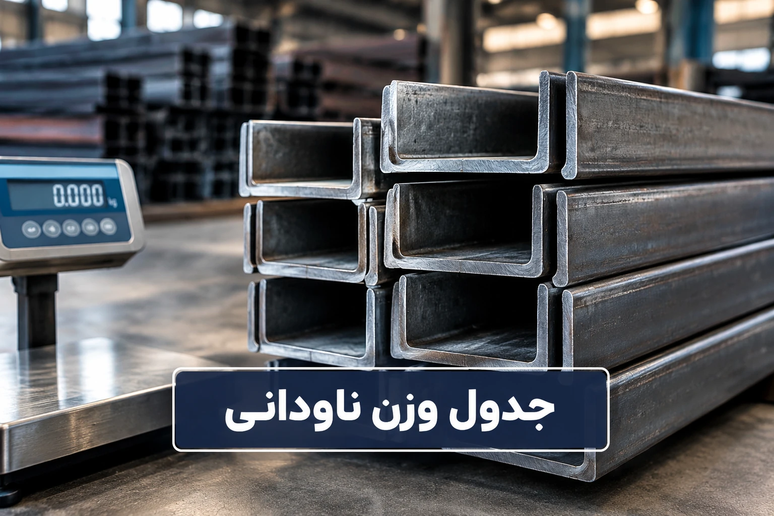 جدول وزن ناودانی سبک و سنگین + فرمول محاسبه و جدول اشتال
